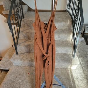 Brown jump suit